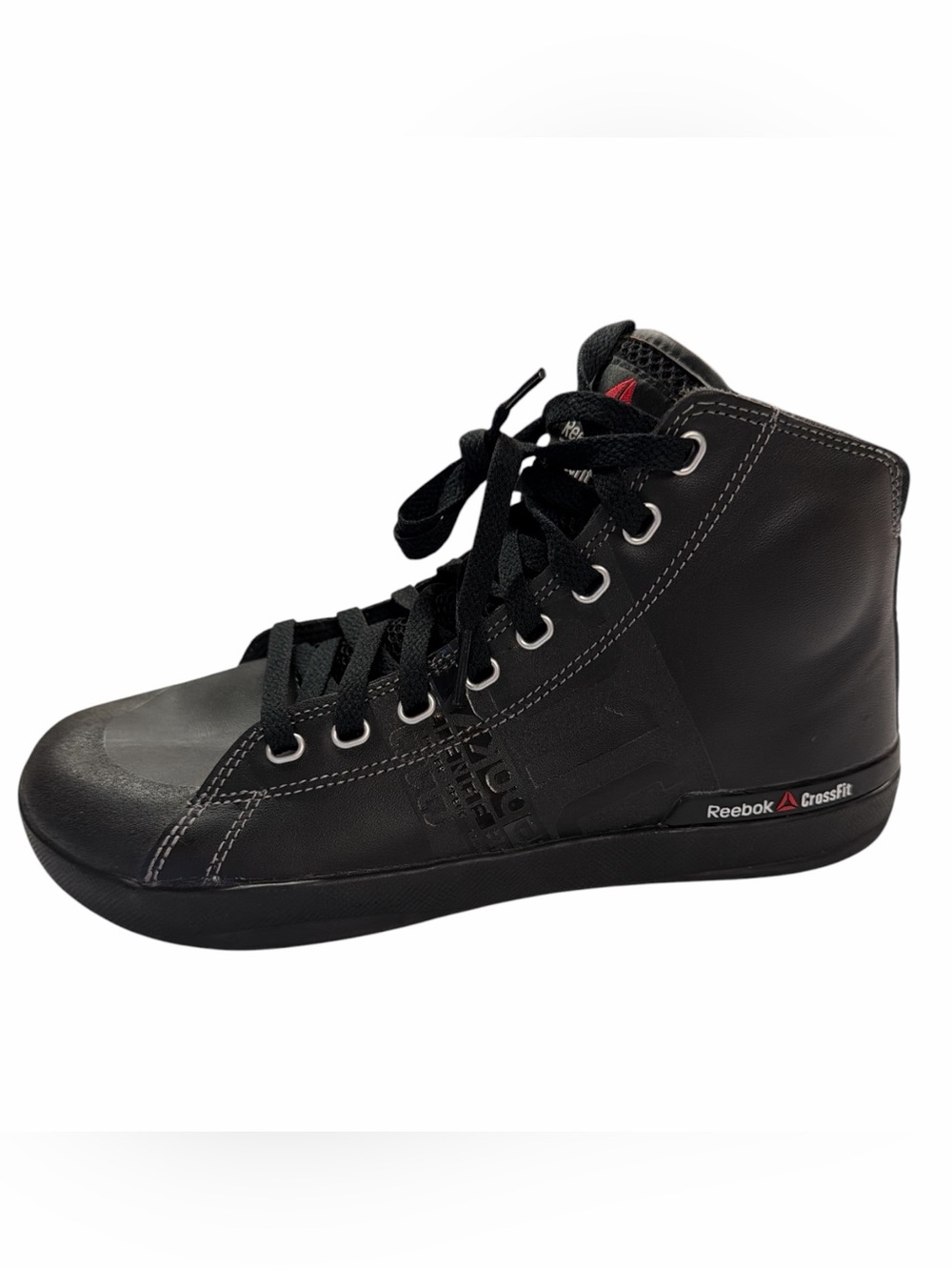 Reebok Mens Black CrossFit Power Lite Hi-Top Leather Upper Lace-Up Trainer S8.5
